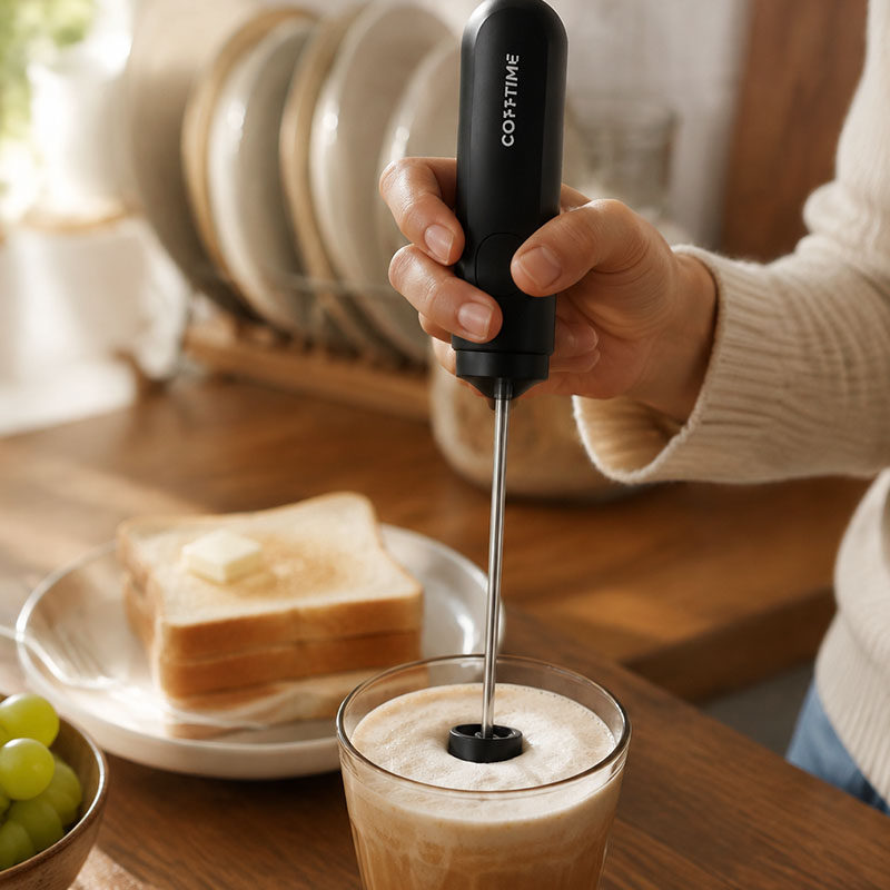 Electric Milk Frother Handheld - Espumador de leite elétrico para café,